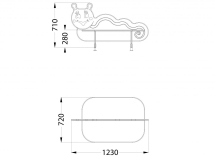 МФ 1.23 Лавочка со спинкой Гусеница МФ 1.23 Лавочка со спинкой Гусеница