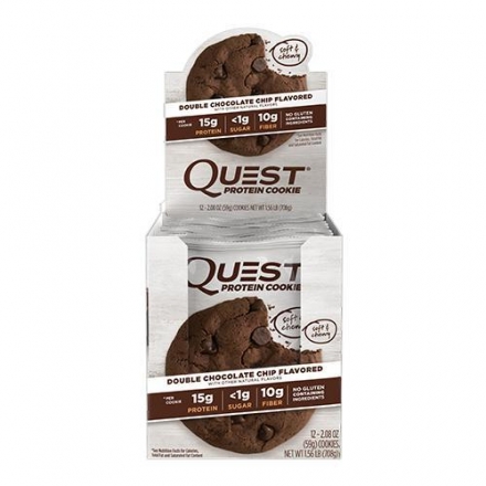 Печенье Quest Cookie Double Chocolate Chip Cookie (12 шт), фото 1