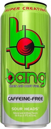 Энергетический напиток &quot;БЭНГ&quot; без кофеина, Яблоко VPX BANG 473мл &quot;Caffeine Free&quot; Sour Heads , фото 1