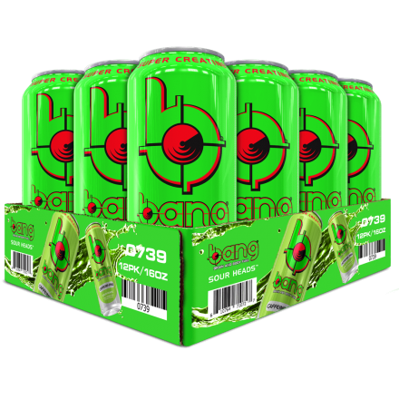 Энергетический напиток &quot;БЭНГ&quot; без кофеина, Яблоко VPX BANG 473мл &quot;Caffeine Free&quot; Sour Heads , фото 2