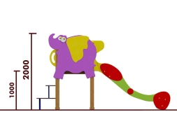 Горка Слоненок 08311 H=1000 для детской площадки, фото 2
