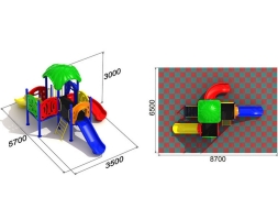 Детская площадка Мотылек 2.2, фото 2 Детская площадка Мотылек 2.2, фото 2