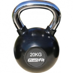 Гиря обрезиненная с хромированной ручкой PROFI-FIT, 20 кг, фото 1