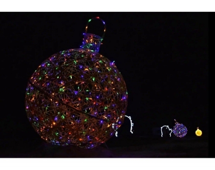 Светящаяся фигура Ёлочная игрушка на раме (диаметр 2 м), фото 3