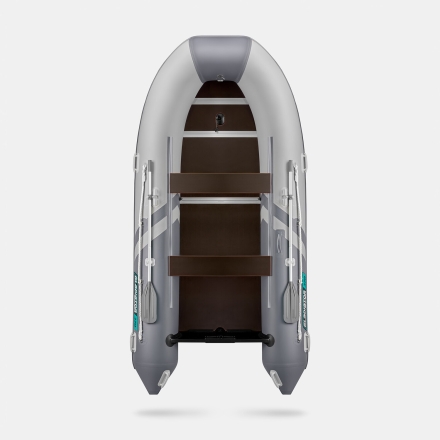GLADIATOR B 370 LIGHT B Светло-темносерый моторная лодка ПВХ Фанерный пайол, фото 3