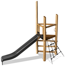 Комплекс для лазания Вышка пожарного с горкой Комплекс для лазания Вышка пожарного с горкой