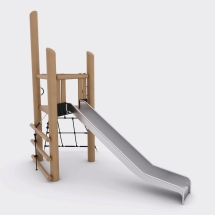 Комплекс для лазания Вышка пожарного с горкой Комплекс для лазания Вышка пожарного с горкой