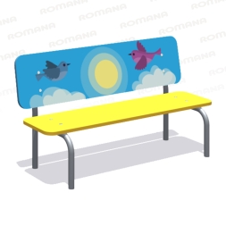 Детская скамейка Romana Птички 302.09.00 для игровой площадки, фото 1 Детская скамейка Romana Птички 302.09.00 для игровой площадки, фото 1