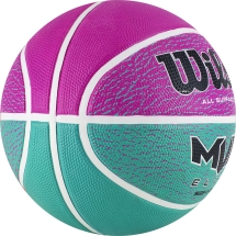 Мяч баск. WILSON MVP ELITE, арт.WTB1463XB06, р.6, резина, бутил.камера, бирюзово-фиолетово-черный