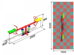 Качели-балансир N3 для детской площадки , фото 2 Качели-балансир N3 для детской площадки , фото 2