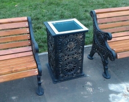 Урна чугунная квадратная Оплот 5, фото 2 Урна чугунная квадратная Оплот 5, фото 2