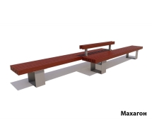 Скамейка Ростов Дабл Сосна 3 м (2 секции по 2 м)