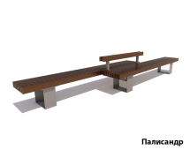 Скамейка Ростов Дабл Сосна 3 м (2 секции по 2 м)