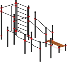 Воркаут ЛОВ 89 красный ВТ 101.13-01
