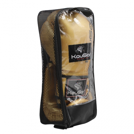 Перчатки боксерские KouGar KO600-14, 14oz, золото, фото 7