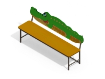 МФ 1.25 Лавочка со спинкой Крокодил МФ 1.25 Лавочка со спинкой Крокодил