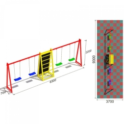 Детские качели Спорт 6.1 для детской площадки, фото 3 Детские качели Спорт 6.1 для детской площадки, фото 3
