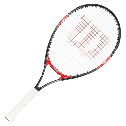 Ракетка б/т Wilson Roger Federer 26 Gr0, для детей 11лет, черно-красный, фото 1
