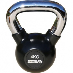Гиря обрезиненная с хромированной ручкой PROFI-FIT, 4 кг, фото 1