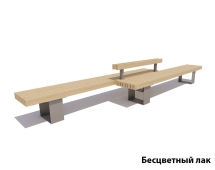 Скамейка Ростов Дабл Сосна 4,5 м (2 секции по 3 м)