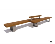 Скамейка Ростов Дабл Сосна 4,5 м (2 секции по 3 м)