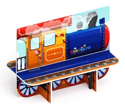 Паровозик - Скамейка детская - МФ 41.03.06, фото 1 Паровозик - Скамейка детская - МФ 41.03.06, фото 1