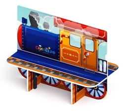 Паровозик - Скамейка детская - МФ 41.03.06, фото 4 Паровозик - Скамейка детская - МФ 41.03.06, фото 4