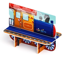 Паровозик - Скамейка детская - МФ 41.03.06, фото 2 Паровозик - Скамейка детская - МФ 41.03.06, фото 2