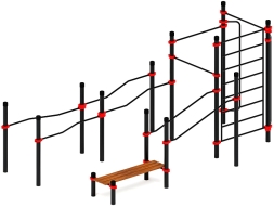 Воркаут ЛОВ 108 красный ВТ 102.13-01, фото 1 Воркаут ЛОВ 108 красный ВТ 102.13-01, фото 1