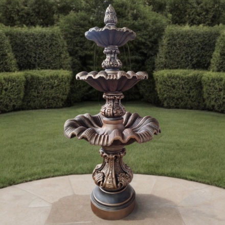 Фонтан трехъярусный классический в бронзе, фото 1