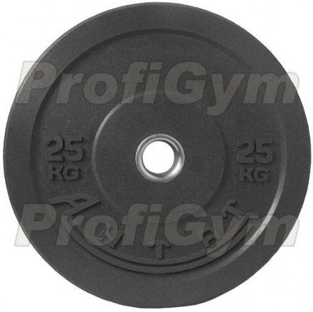 Диск для кроссфита (бампер) черный 25 кг, фото 1