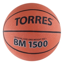 Мяч баск.сув.&quot;TORRES BM1500&quot; арт.B00101, р.1,диам. 12 см, резина, нейлон. корд,бут. кам,кор-черн