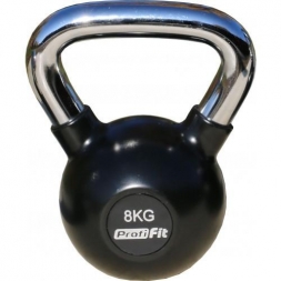 Гиря обрезиненная с хромированной ручкой PROFI-FIT, 8 кг, фото 1