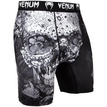 Компрессионные шорты Venum Santa Muerte 3.0 Black/White, фото 1