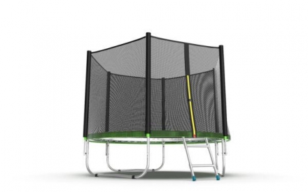 Батут с внешней сеткой и лестницей, диаметр 8ft (зеленый), фото 3