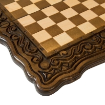 Шахматы + нарды резные "Бриз" 60, Haleyan Шахматы + нарды резные "Бриз" 60, Haleyan