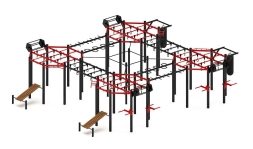 Многофункциональный спортивный комплекс (красный) МК 100.02-01, фото 4