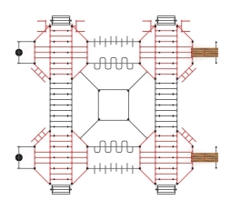 Многофункциональный спортивный комплекс (красный) МК 100.02-01, фото 5