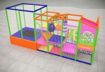 Игровой лабиринт с батутом