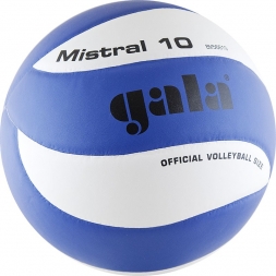 Мяч вол. &quot;GALA Mistral 10&quot; арт. BV5661S, р. 5, синт. кожа ПУ, клееный, бут. камера, бело-синий