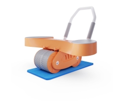 Тренажёр для пресса AB Roller SND оранжевый с ковриком 34 х 17 x 0.6 cм, фото 8