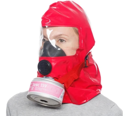 Универсальный пожарный фильтрующий самоспасатель ZEVS ЗЕВС 15У 403-001-0008, фото 3