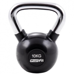 Гиря обрезиненная с хромированной ручкой PROFI-FIT, 10 кг, фото 1