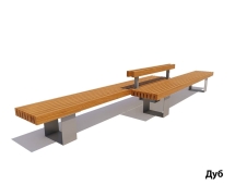 Скамейка Ростов Дабл Лиственница 4,5 м (2 секции по 3 м)