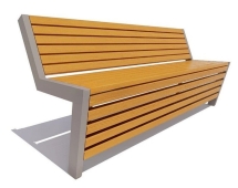 Парковая скамейка Техно, Лиственница (брус 30х60) 0,6 м Парковая скамейка Техно, Лиственница (брус 30х60) 0,6 м