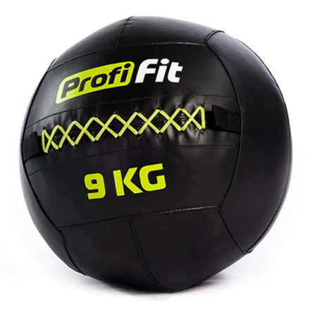 Медицинбол набивной (Wallball) PROFI-FIT, 9 кг, фото 1