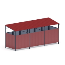 Навес контейнерной площадки для мусора (3 секции) МФ 55.02.02.3-04