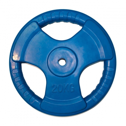 Диск обрезиненный ZSO цветной 3 HANDLE D-26, 20 кг, фото 1