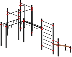 Воркаут ЛОВ 108 красный ВТ 102.14-01, фото 4 Воркаут ЛОВ 108 красный ВТ 102.14-01, фото 4