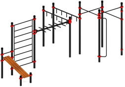 Воркаут ЛОВ 108 красный ВТ 102.14-01, фото 1 Воркаут ЛОВ 108 красный ВТ 102.14-01, фото 1
